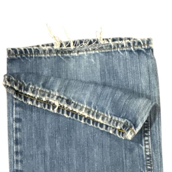 Banana Republic W34 L32 Distressed Relaxed Jeans Blue Medium Wash Fade Mens - Picture 9 of 9